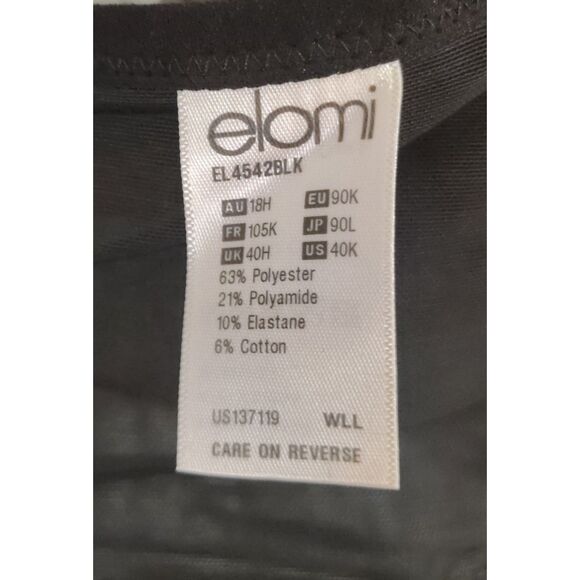 Elomi Molly Nursing Bra Size 40K Black Maternity EL4542BLK Plus Size Lingerie - Picture 3 of 6